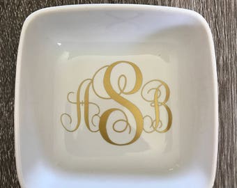 Ring Dish - Monogram Ring Dish - Custom Ring Dish - Personalized Ring Dish - Monogrammed Ring Holder - Jewelry Dish - Monogram Dish