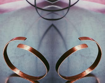 Copper Cuff, Copper Bracelet, Copperband, Minimalistic Bracelet, Size adjustable, Handmade, Boho