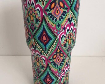 Lily Pulitzer inspired Jewel tumbler with monogram
