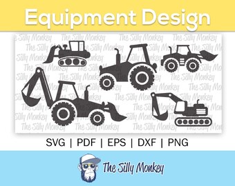 Construction SVG Clipart | Tractor SVG | Tractor cricut | Car Truck cut File | Construction Car SVG