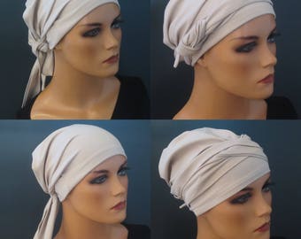 WRAP TURBAN/cap stone ideal for chemotherapy hair loss alopecia cancer cancer Yoga convertible Cap