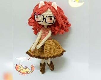 Crochet Doll Pattern / Amigurumi doll pattern - Hannah