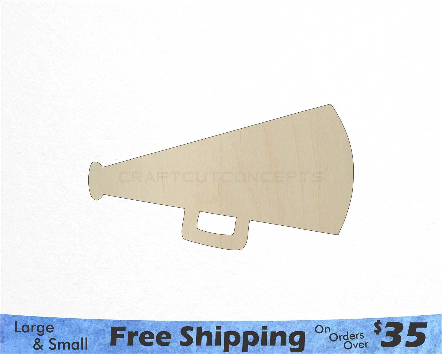 Megaphone Cutout Large & Small Pick Size Laser Cut