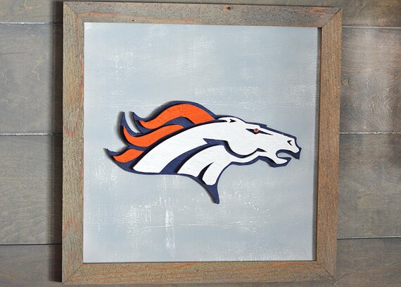Broncos Wall Art denver broncos rustic modern sport sign wall art 3d wood Broncos Wall Art denver broncos rustic modern sport sign wall art 3d wood