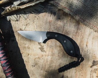 Tooco handmade knife, Leather sheath, Micarta handle, Fixed blade knife, Hand made knives, Hand Forged Knife, Hand made knife
