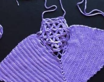 Festival top 100% cotton crocheted halter top