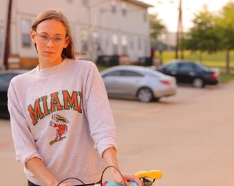 Vintage University of Miami hurricanes college sweatshirt