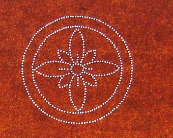 Vintage Japanese Stencil - Vintage Stencil - Kamon Stencil - Family Crest Kamon #29