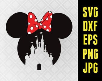 Download Castle Minnie Head SVG dxf pdf Studio, Castle in Minnie ...