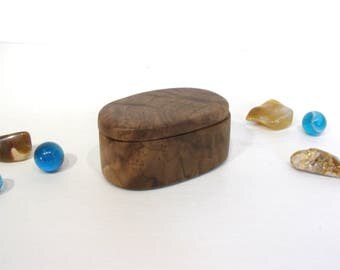 Oregon Myrtlewood Box, ring bearer box, proposal box, earring box, presentation, tooth fairy box, engagement ring box, little box