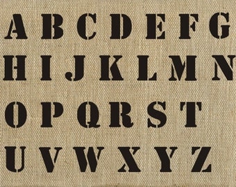 Letter Stencil 2 inch Basic Alphabet Stencil, Plaster Stencil, Furniture Stencil Wall Stencil
