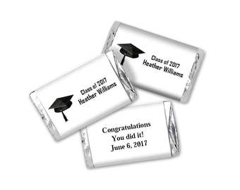 Red Graduation Mini Candy Bar Wrappers Class of 2017