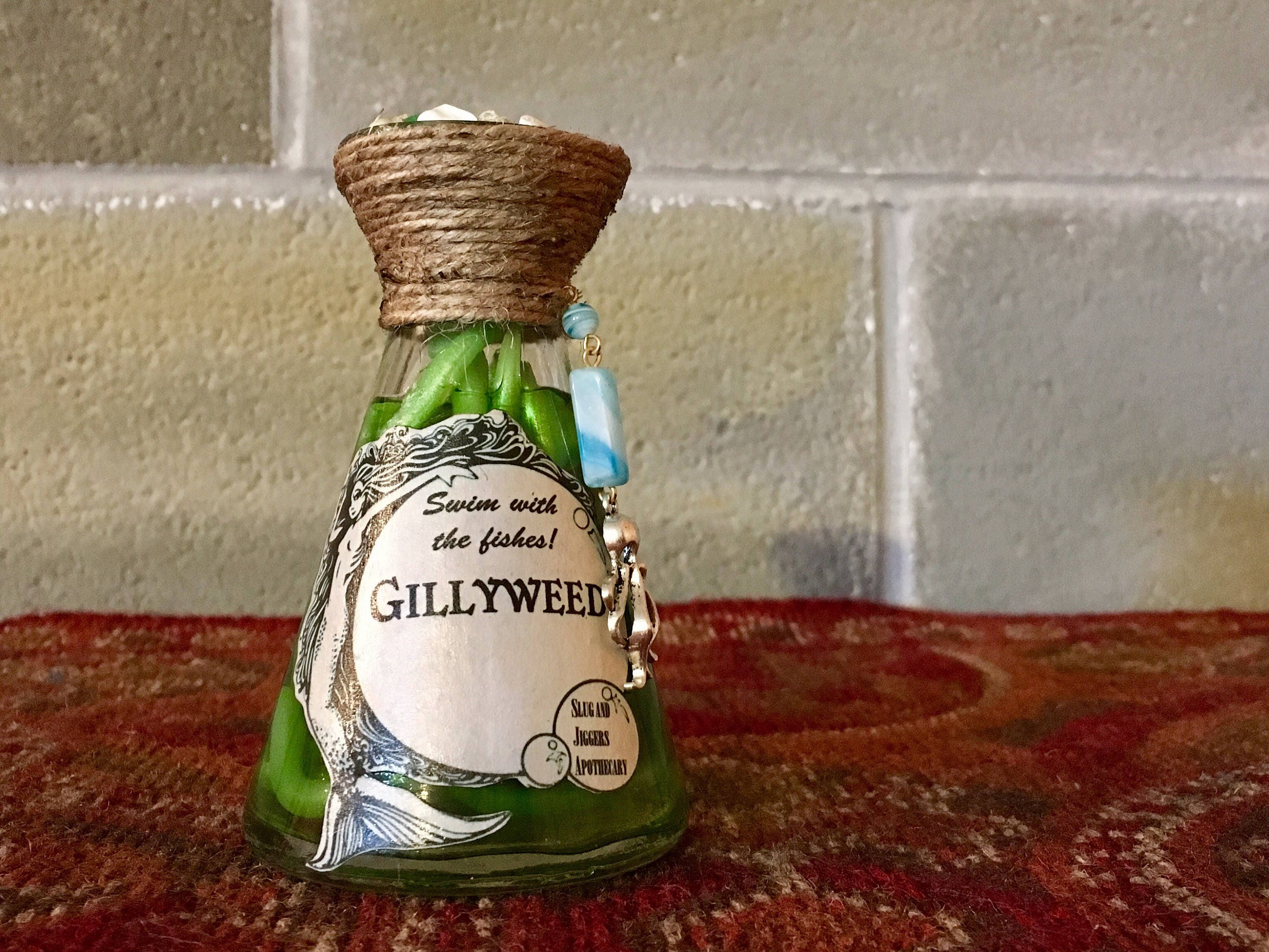 Gillyweed A Color Change Harry Potter Inspired Potion Bottle