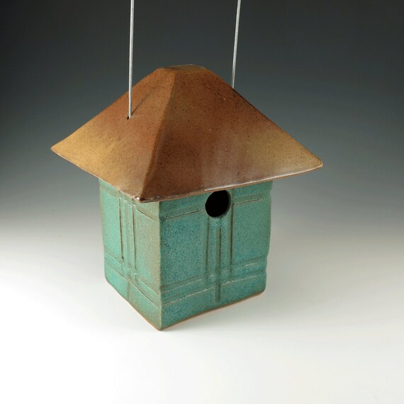 Mission Style Bird House Pottery Craftsman by Botanic2Ceramic