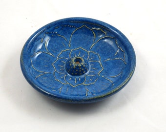 Lotus Incense Burner Handmade STONEWARE Ceramic Pottery