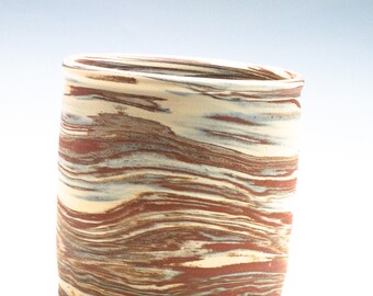 Swirly Blended Clay Brush/Pencil/Knitting Needles Caddy/Vase