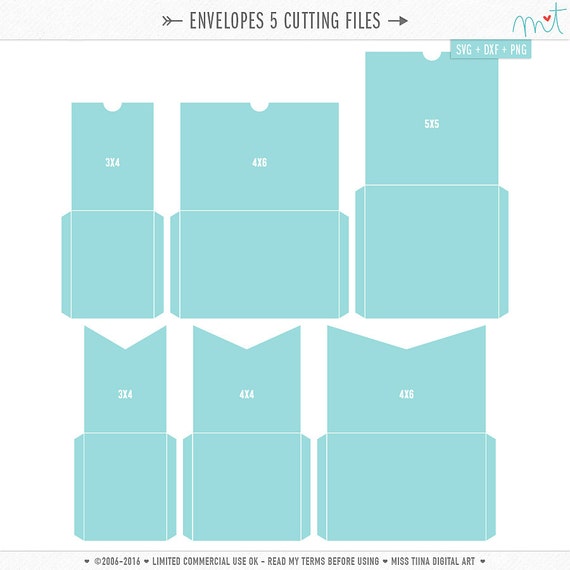 Download Envelopes 5 SVG DXF Digital Die Cut Files for cutting