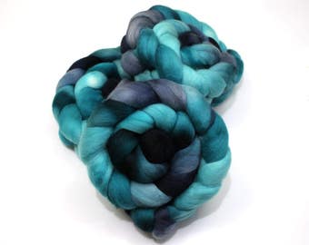 Polwarth Wool Roving (Combed Top) - Hand Dyed Roving for Felting or Spinning