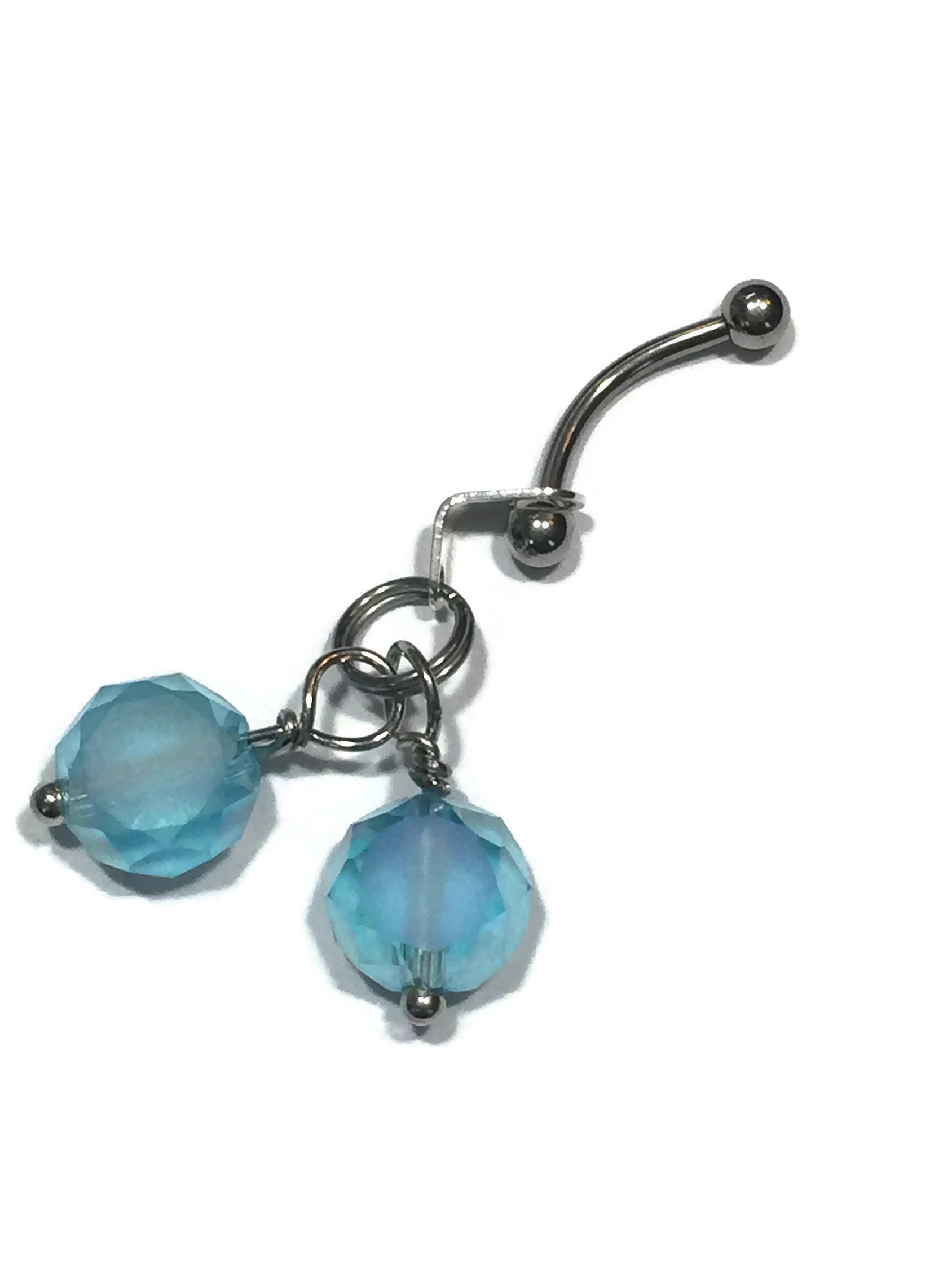 VCH Pierced Hood Jewelry Aqua Glass