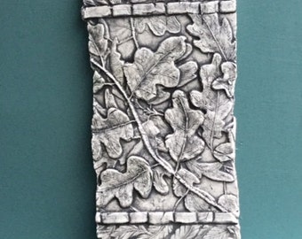 Oak Leaves ceramic porcelain relief tile