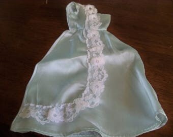 vintage mint green silky barbie dress style