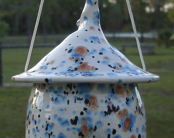 Ceramic Bird Feeder, Pottery Style, Sedona Sky, Speckled