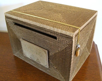 Gatsby weddingwedding card box Black Gold card box with