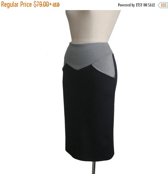 SALE 15% Long pencil skirt with pockets. Plus size by tasifashion