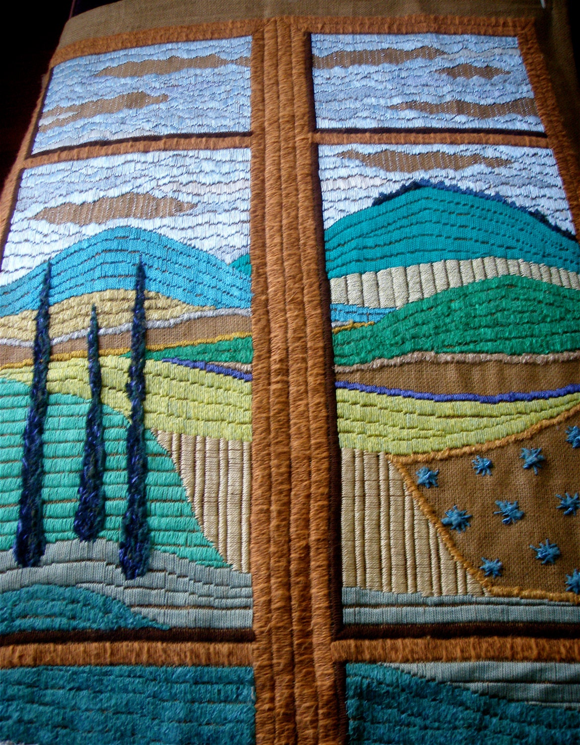 OOAK Embroidery Tapestry by nerina52 Wall Tapestries Tuscany