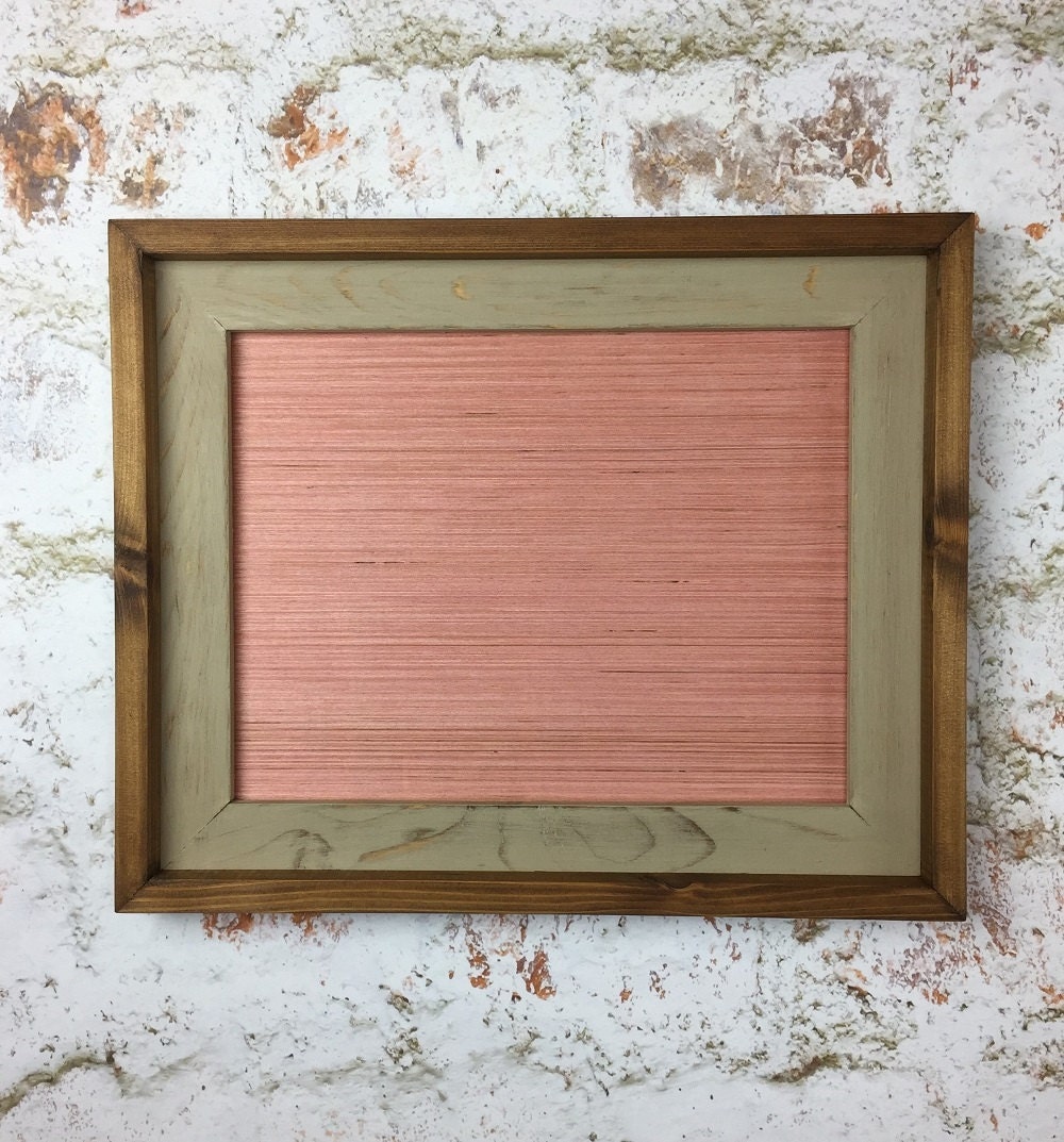 8.5 x 11 Khaki Picture Frame Rustic Weathered Stacked