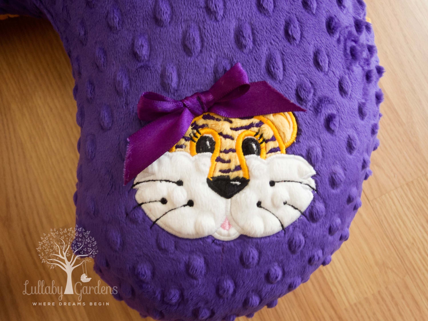 Personalized Minky Boppy Cover Appliqued Tiger Boppy Cover