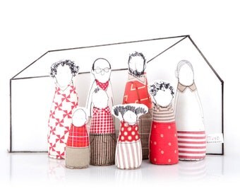 Dollhouse figures , Miniature dolls , Modern Dollhouse , Family Dolls , dolls family set , 12th scale , Dollhouse dolls , Playset dolls