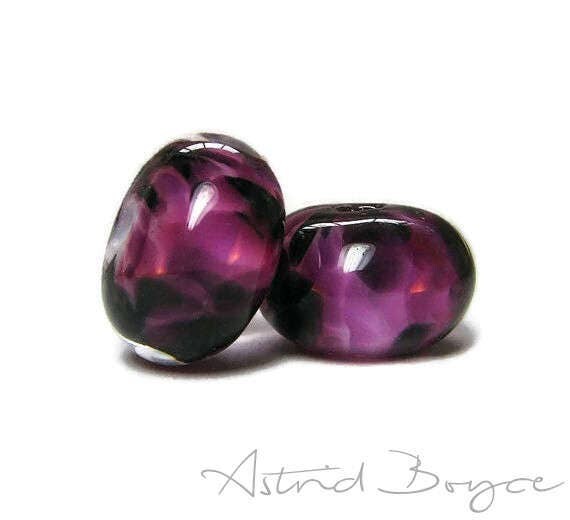 Winery Artisan Lampwork Glass Bead Pair - Wonderful for that Winery Wedding Theme -Jewelry for Wine Lover - Buy Several Sets for Bridesmaids