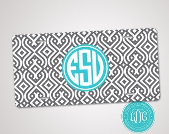 Monogrammed License Plate, Personalized Car Tag, Monogram Front Plate, Sweet 16 gift, Teen Gift, Custom Car Tags License plates