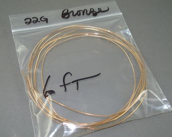 Destash Solid Raw Bronze Wire, 6 Feet 22 Gauge Solid Aged Brass Wire