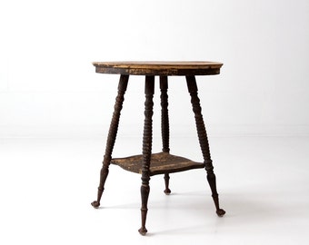 antique claw foot table, Victorian side table