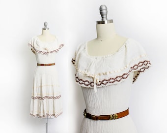 Vintage blue mexican wedding shirt S Nassau main image 0