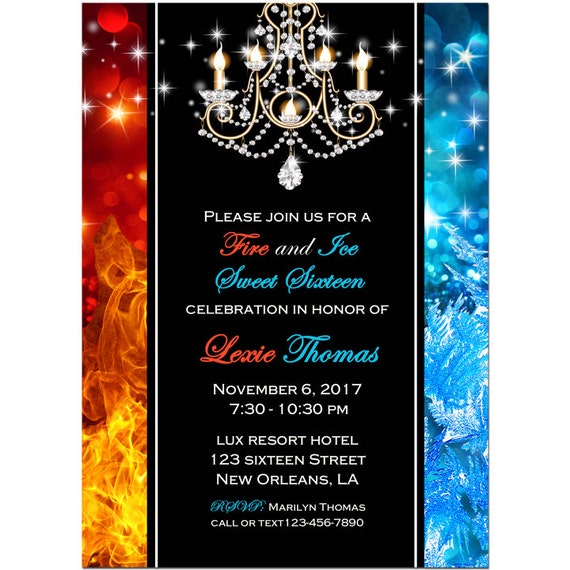 Fire And Ice Birthday Invitations 2