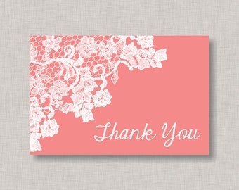 Thank You Card, Lace Thank You Card, Baby Shower Thank You Card, Bridal Shower Thank You Card, Shabby Chic Thank You Card, Lace, Doiley