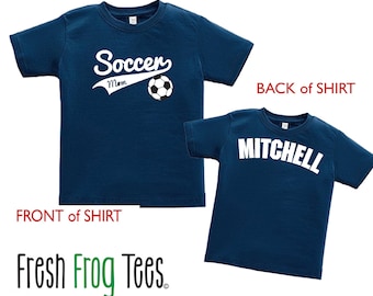 Soccer Mom Shirt with player name - Sports Mom Shirt - Pick your colors!