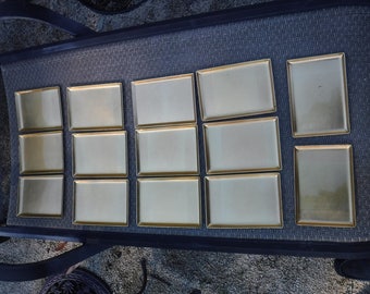 Laquerware trays lot of 14 1960's Japan Gold and Black