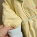 70s 80s Hooded Baby Bundler Bunting Bag Snow Suit One Piece Yellow Bunny  - 3- 6 months