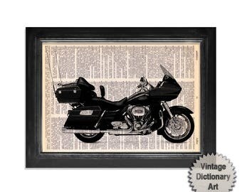 Harley Davidson 2011 Road Glide Ultra Motorcycle Dictionary Art Print