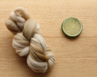 Tiny Fawn - Thick and Thin Wool Yarn Handspun Mini Skein