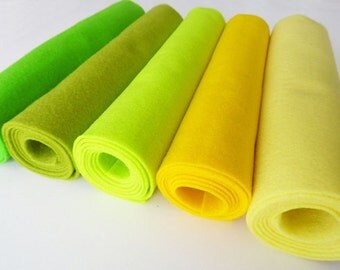 Felt rolls, felt sheets, felt squares, 5 pieces