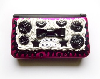 SALE! Nintendo 3DS XL Decoden Case, 3DS XL Case, Pastel Goth, Pastel Grunge, Kawaii Decoden Case, Nintendo Case, Kawaii Nintendo 3DS Case