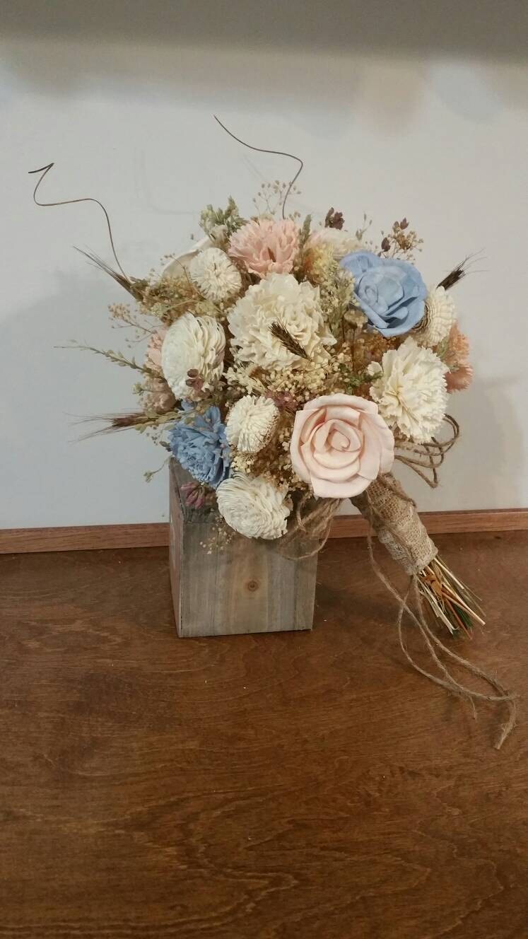 Wedding Bouquet Sola wood Bouquet Woodland Dried Bouquet