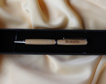 Olive wood pen - personalized or plain