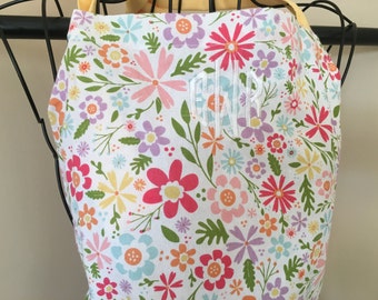Floral Apron | Teacher Gift | Flower Apron | Spring Apron | Pastel Apron | Shaby Chic | Floral Apron | Full Apron