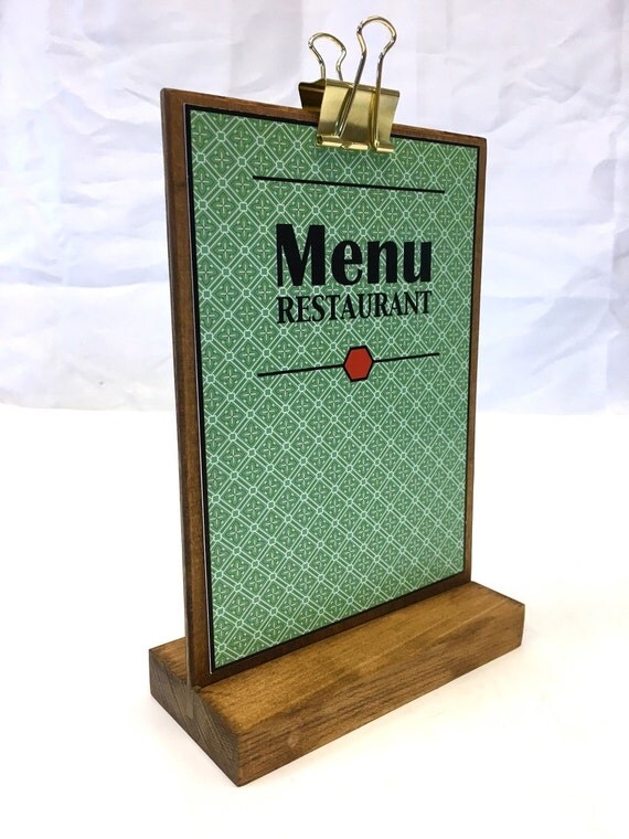 Rustic Restaurant Menu Stand 5W x 7Tall Cafe Menu Stand